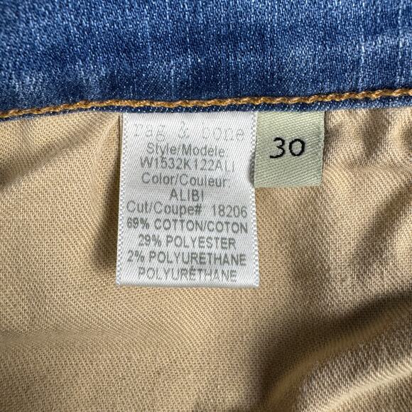 Rag‎ & Bone High Rise Skinny Jeans Women’s Size 30 Blue Alibi Distressed Hem USA - Picture 10 of 15